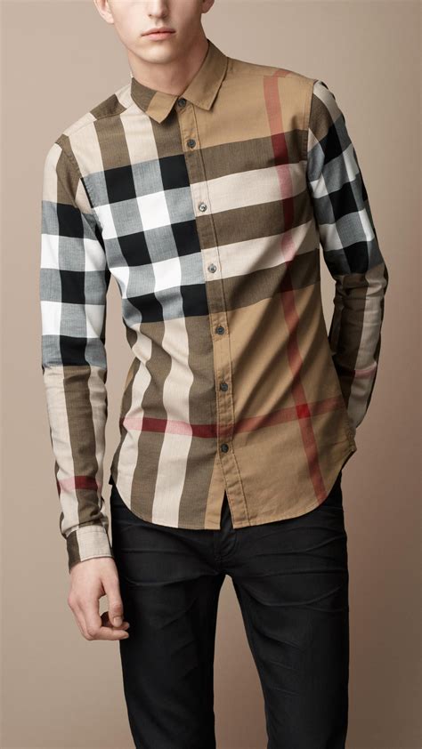 burberry style shirt mens|burberry men's long sleeve shirt.